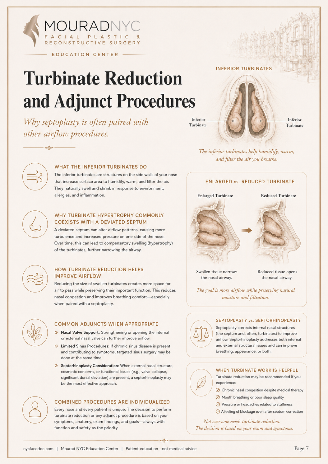 Septoplasty Guide — page 7: Turbinate Reduction and Adjuncts