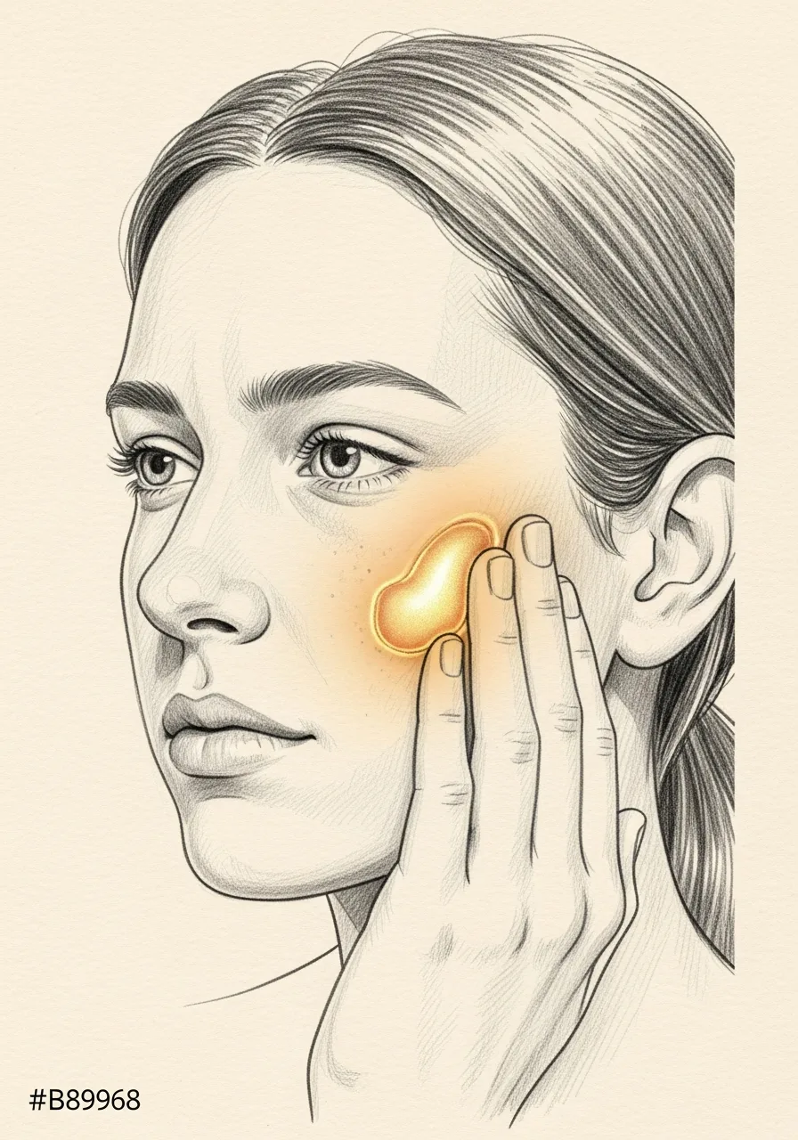 Editorial pencil-sketch portrait — clinical evaluation of acute sinus inflammation
