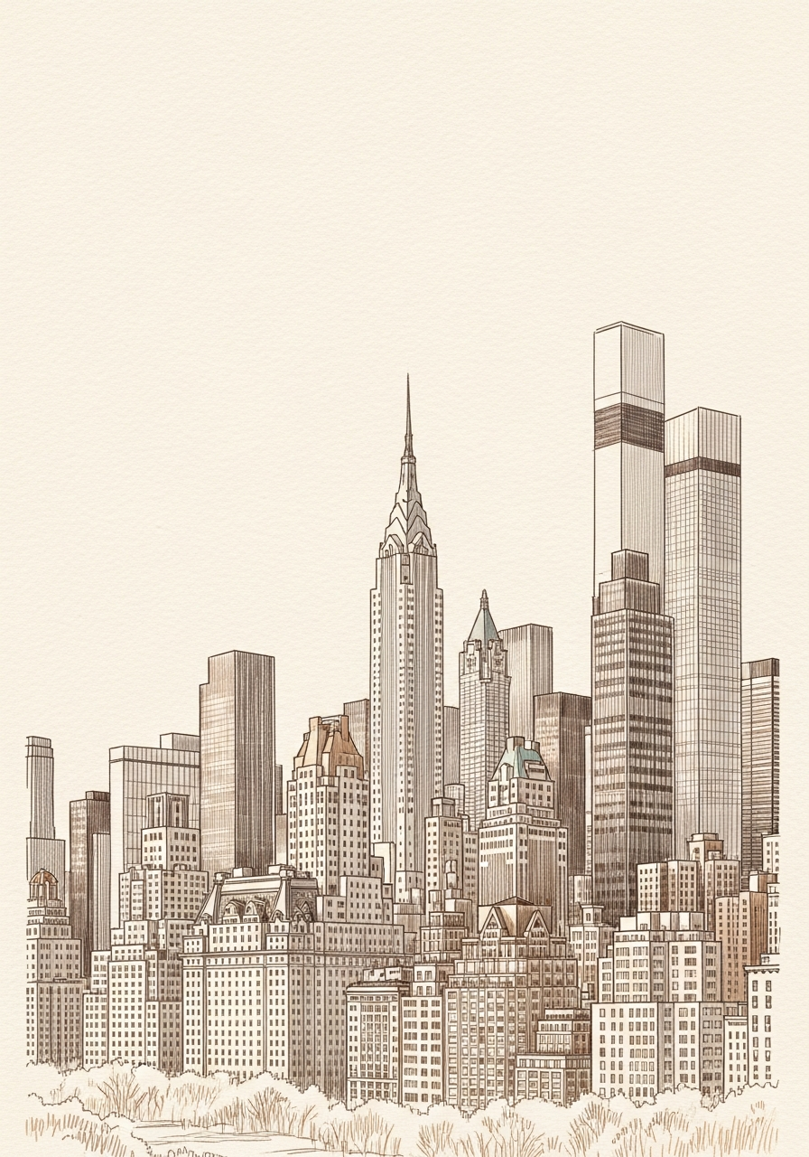 New York City skyline illustration